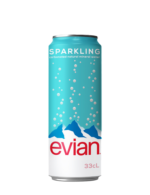Evian Mineral Water Sparkling Can 330ml