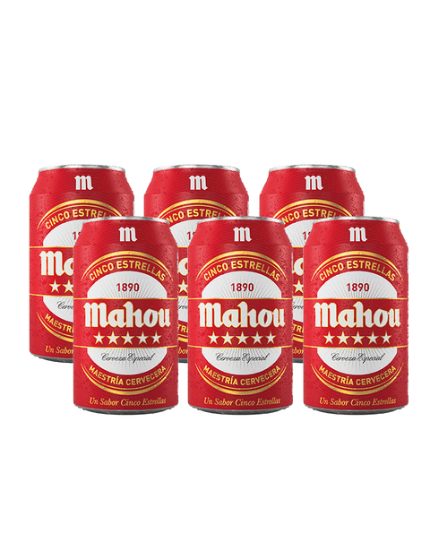 Mahou Cinco Estrellas 6 pack can 330ml