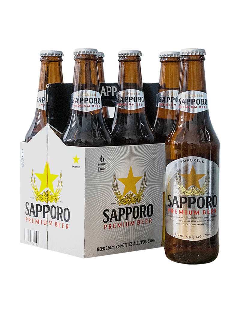 Sapporo Premium Beer 6 Pack 330ml