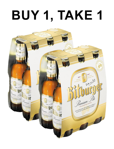 Bitburger Pils Bottle 6 pack 330ml