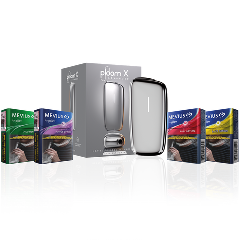 Ploom X Advanced Device And Menthol Mix Kit Bundle - SILVER