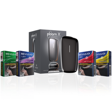 Ploom X Advanced Device And Menthol Mix Kit Bundle - SLATE GREY