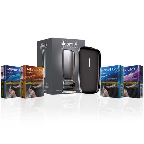 Ploom X Advanced Device and Tobacco Mix Kit - SLATE GREY