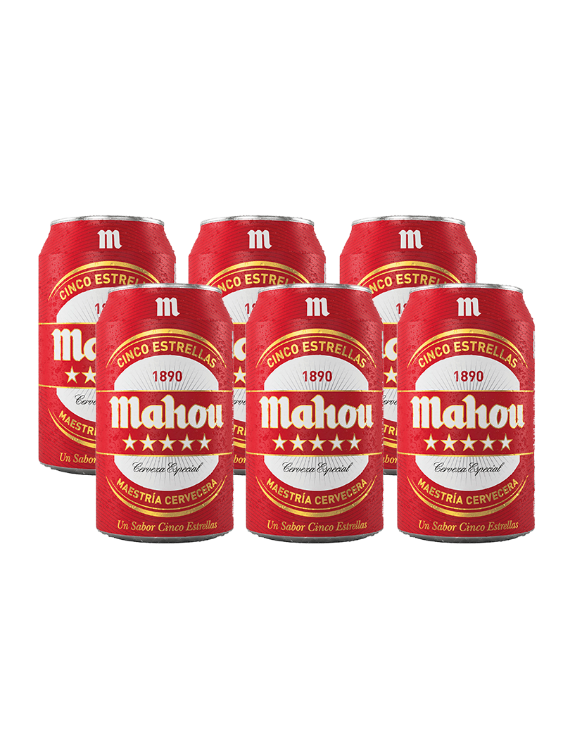 Mahou Cinco Estrellas 6 pack can 330ml