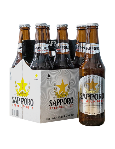 Sapporo Premium Beer 6 Pack 330ml